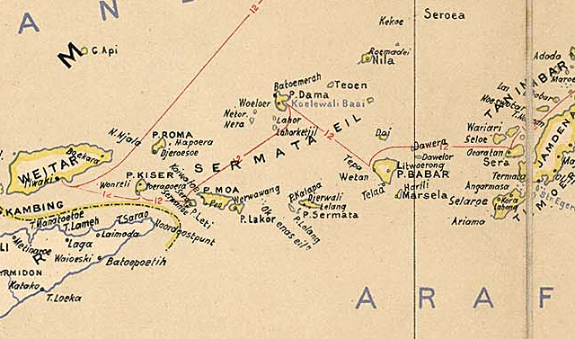 map Sermata Eilanden