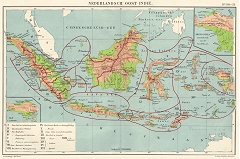 Historical map Dutch East Indies